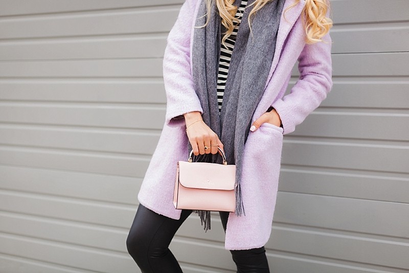 blush and camo, style blog, fashion blog, how to create your own trend, trends, pink coat, chanel flats, kate spade 