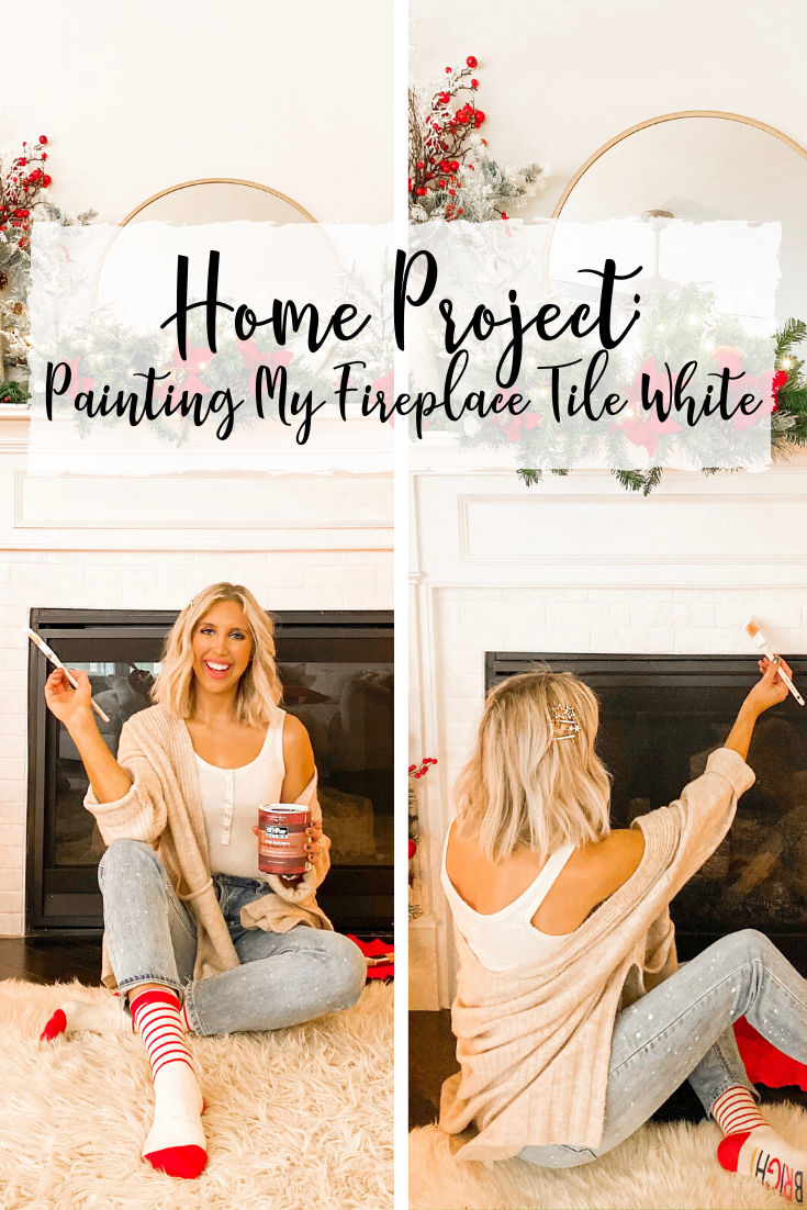 Home Project: Painting My Fireplace Tile White