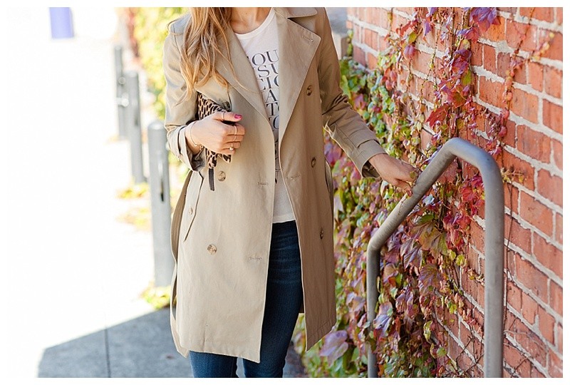 Blush and Camo- Trench Coat