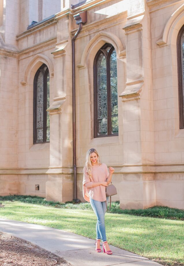 blush and camo, lou and grey, casual style, H&M denim, jemma handbag, jemma purse