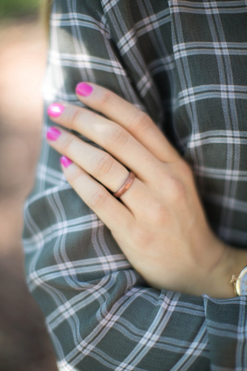 enso rings, blush and camo, fashion blog, active lifestyle, plaid, fall fashion 