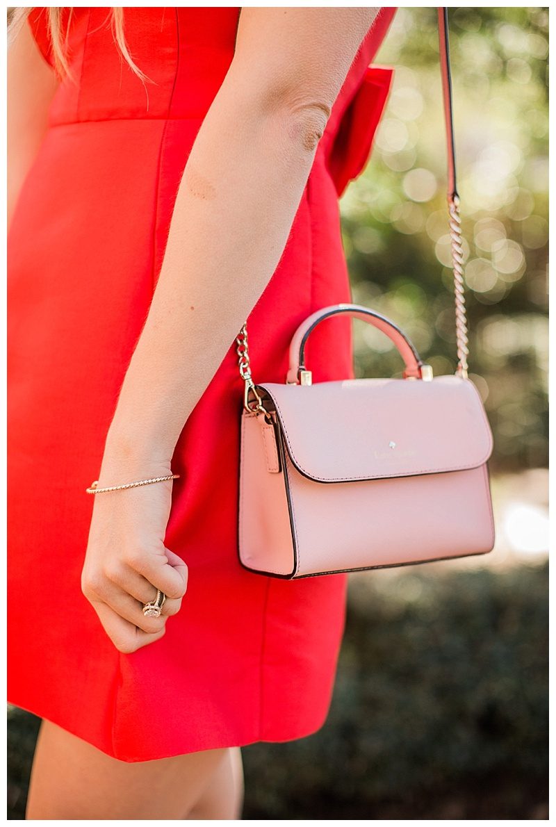 valentine's day, blush and camo, style tips, fashion blog, kate spade, kate spade new york dress