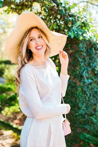 blush and camo, style tips, spring outfit, pink sweater, monochromatic outfit, floppy hat, pink heels, fashion blogger style, blogger style, chic style