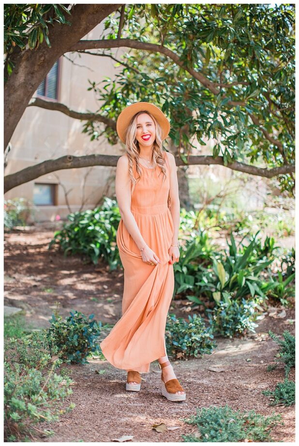 blush and camo, shop maude, marc fisher wedges, spring style