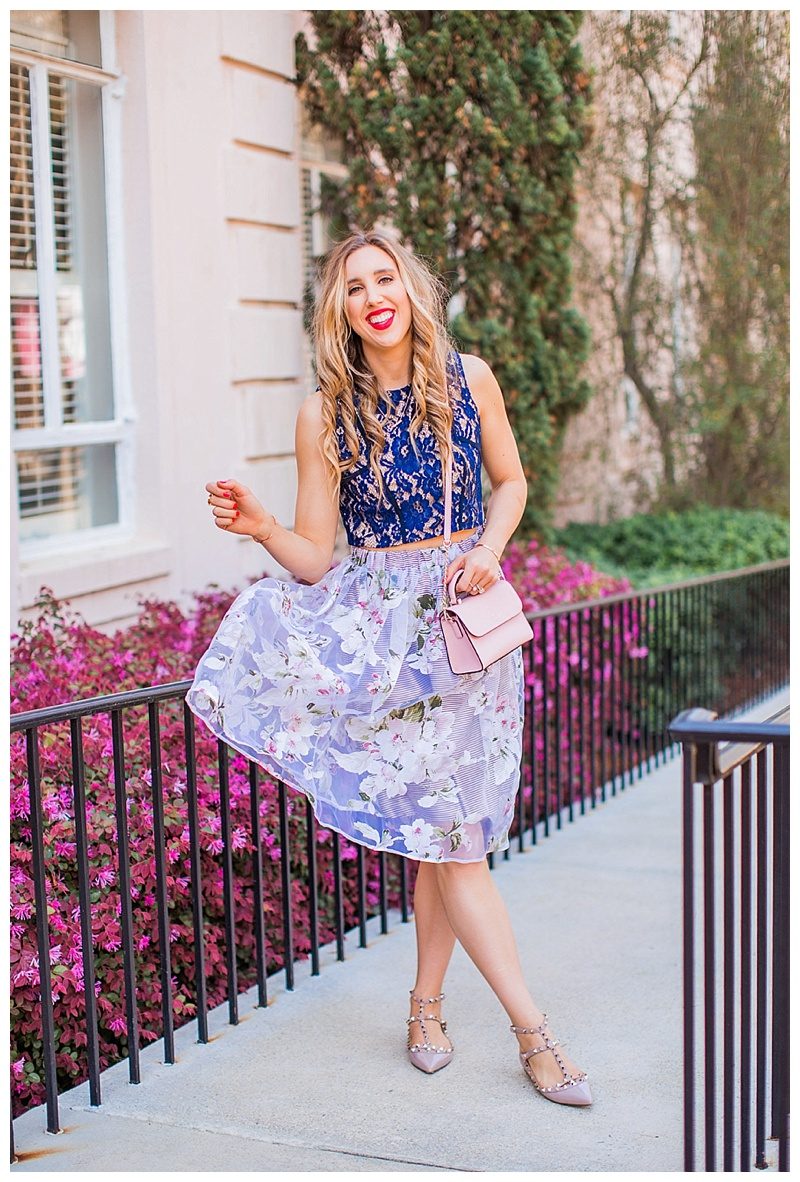 blush and camo, style tips, morning lavender skirt, spring style, valentino shoes, kate spade handbag, spring fashion 