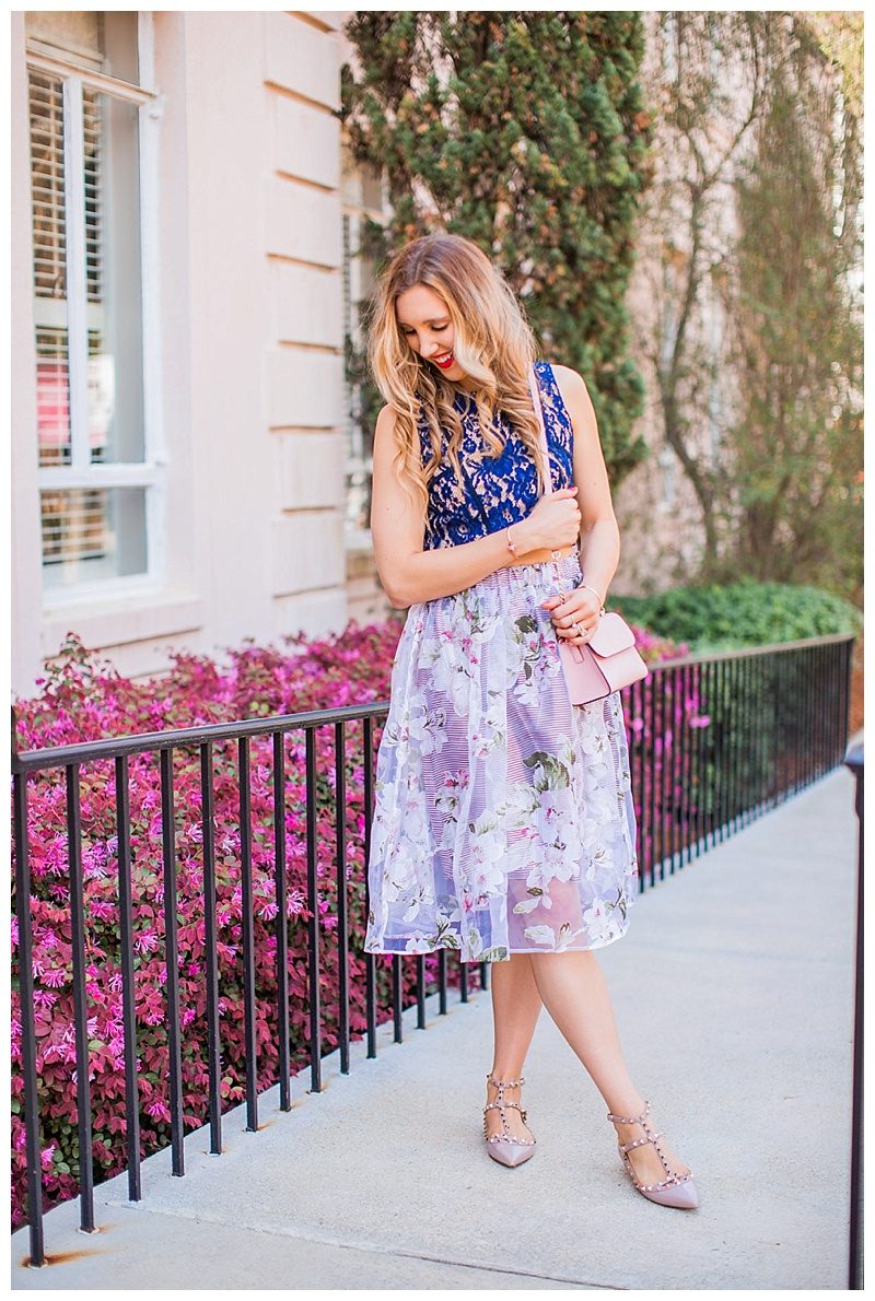 blush and camo, style tips, morning lavender skirt, spring style, valentino shoes, kate spade handbag, spring fashion 