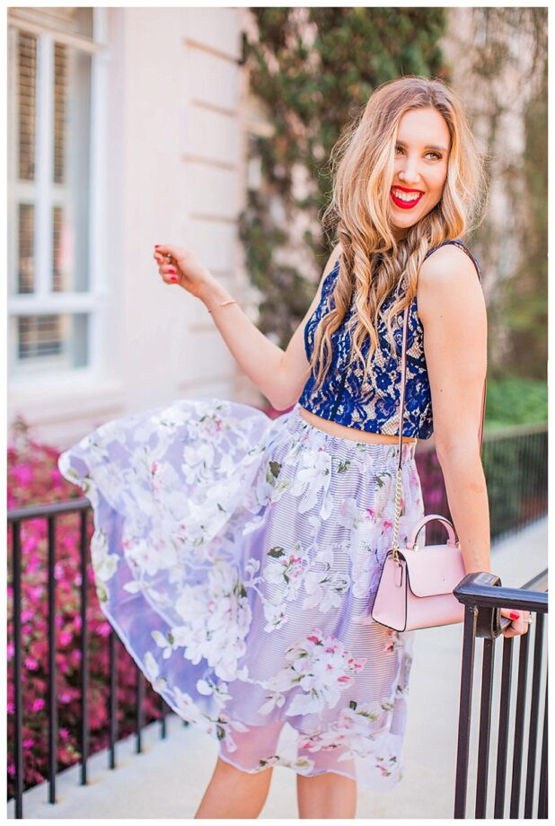 blush and camo, style tips, morning lavender skirt, spring style, valentino shoes, kate spade handbag, spring fashion