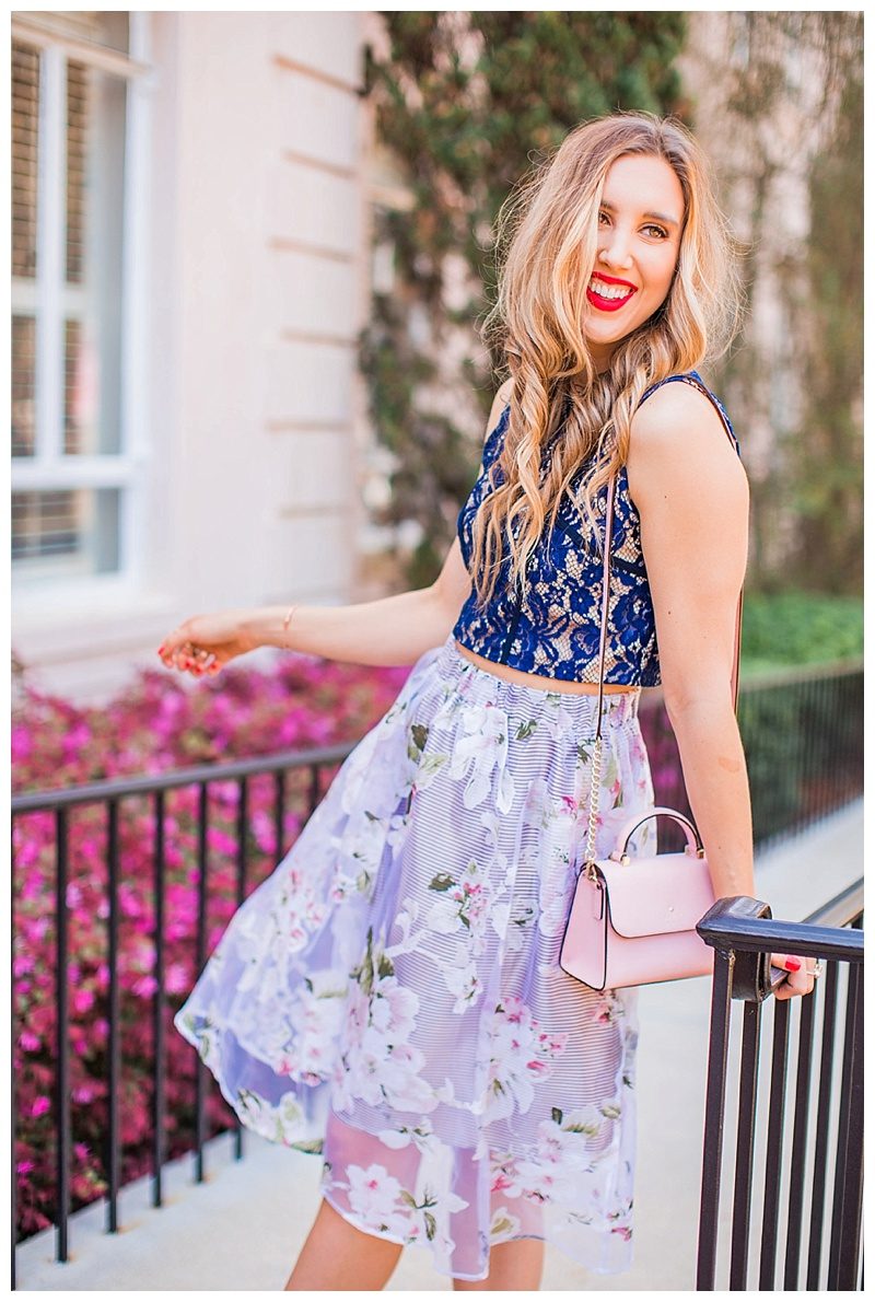 blush and camo, style tips, morning lavender skirt, spring style, valentino shoes, kate spade handbag, spring fashion 