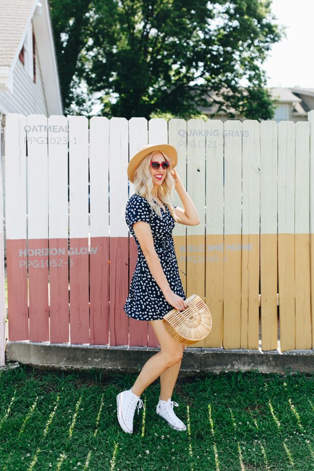 blush and camo, daisy dress, daisy printed dress, francesca's, summer style