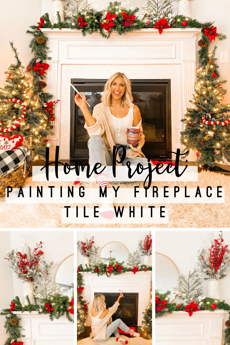 Home Project: Painting My Fireplace Tile White